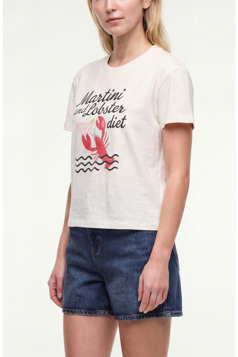 Jamie Lobster Diet Cotton Graphic T-Shirt, Alternate, color, SNOW WHITE