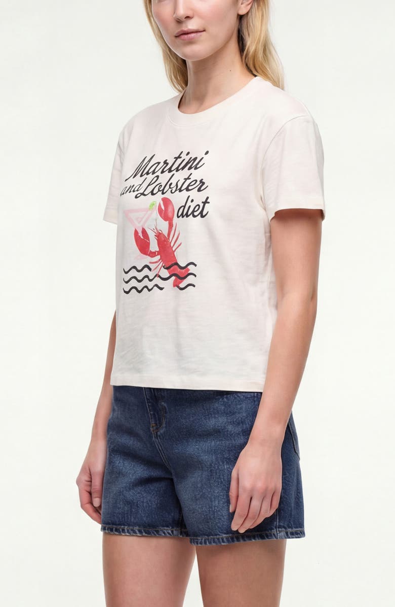 Wildfox Jamie Lobster Diet Cotton Graphic T-Shirt, Alternate, color, Snow White