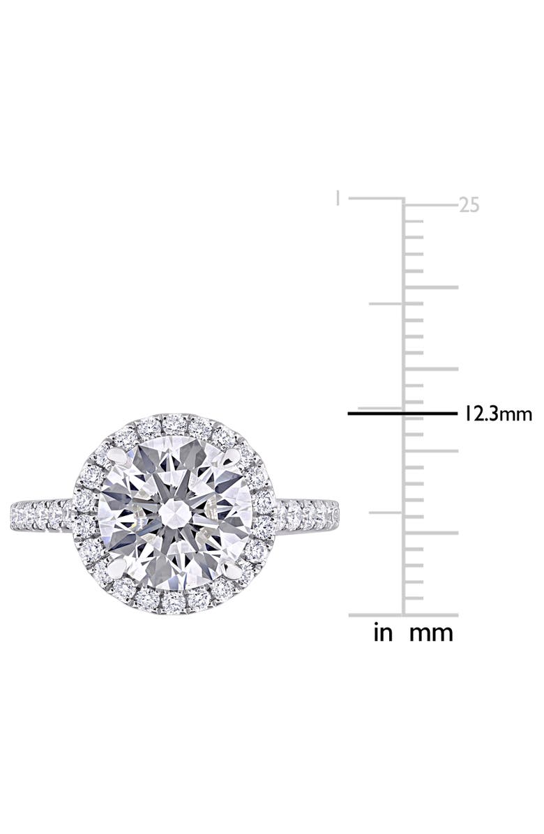 Julianna B. 3-5/8 CTW Lab-Grown Diamond Halo Ring 14k, Alternate, color, White Gold