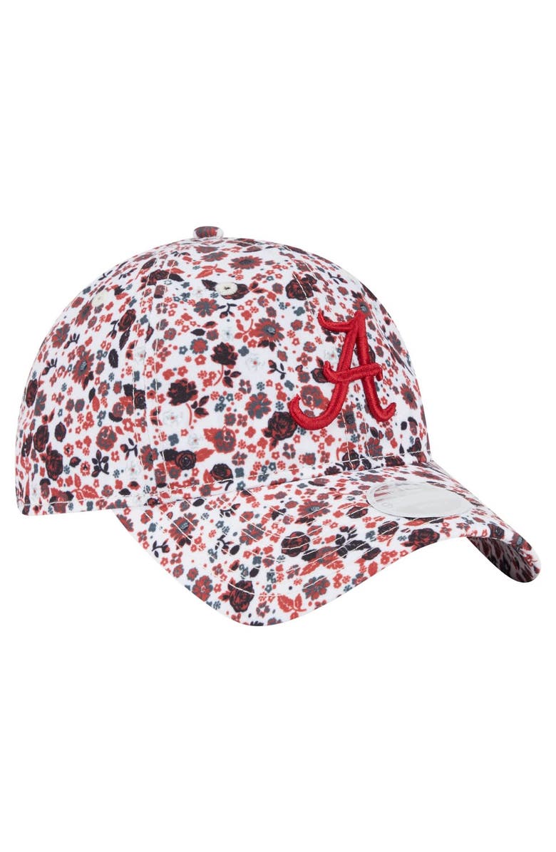 New Era Women's New Era  White Alabama Crimson Tide Blooming 9TWENTY Adjustable Hat, Alternate, color, 