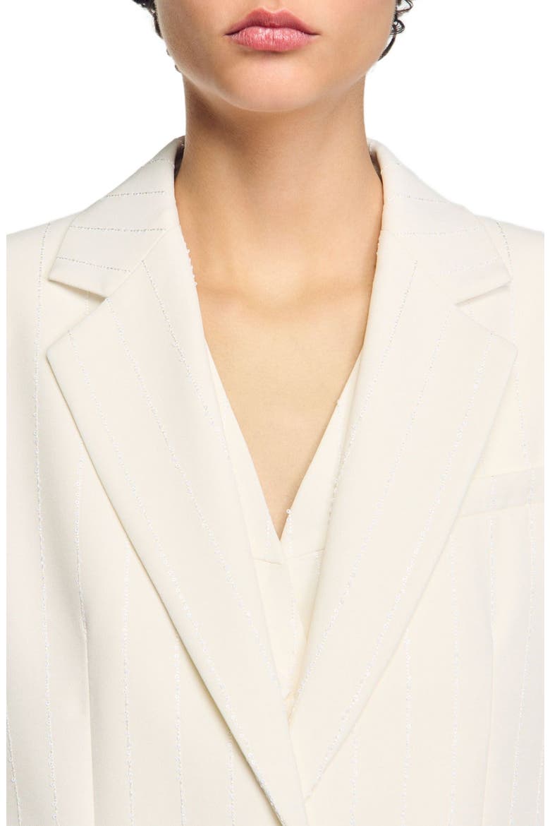 Sequinned suit jacket, Alternate, color, Ecru