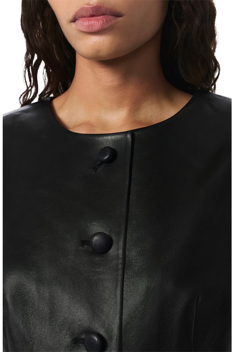Slade Leather Vest, Alternate, color, BLACK