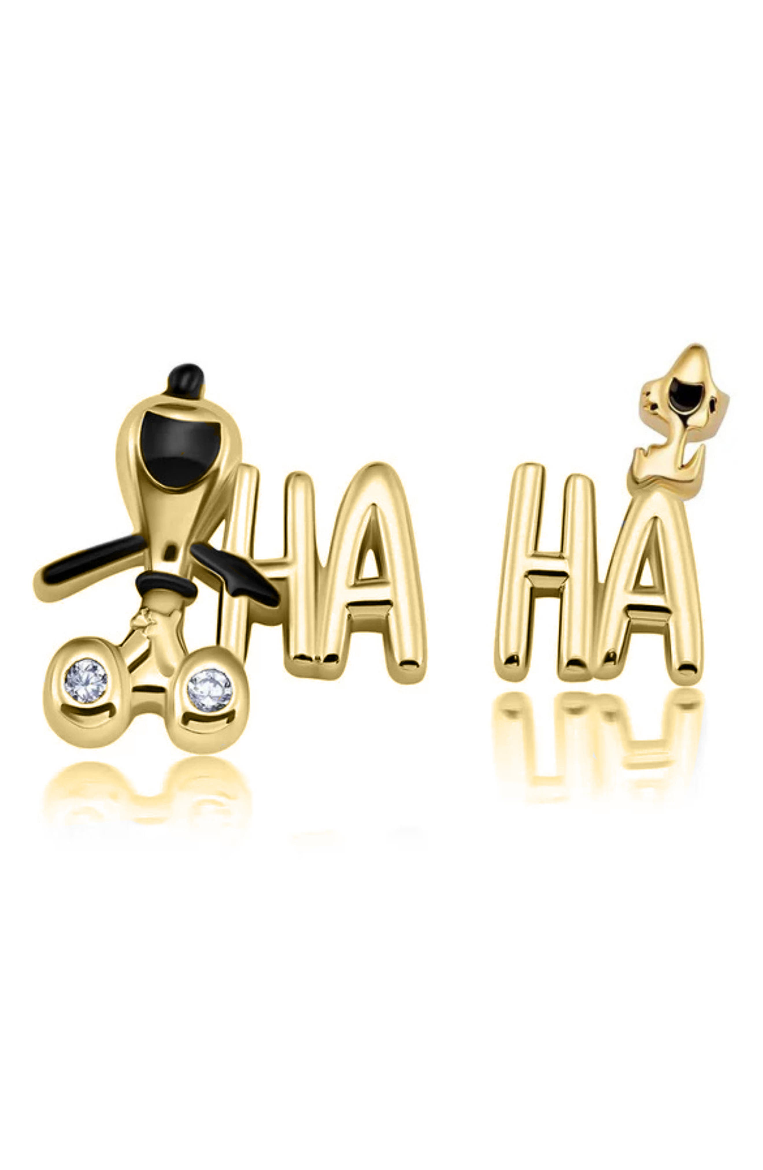18KT YELLOW GOLD / CLEAR STONE