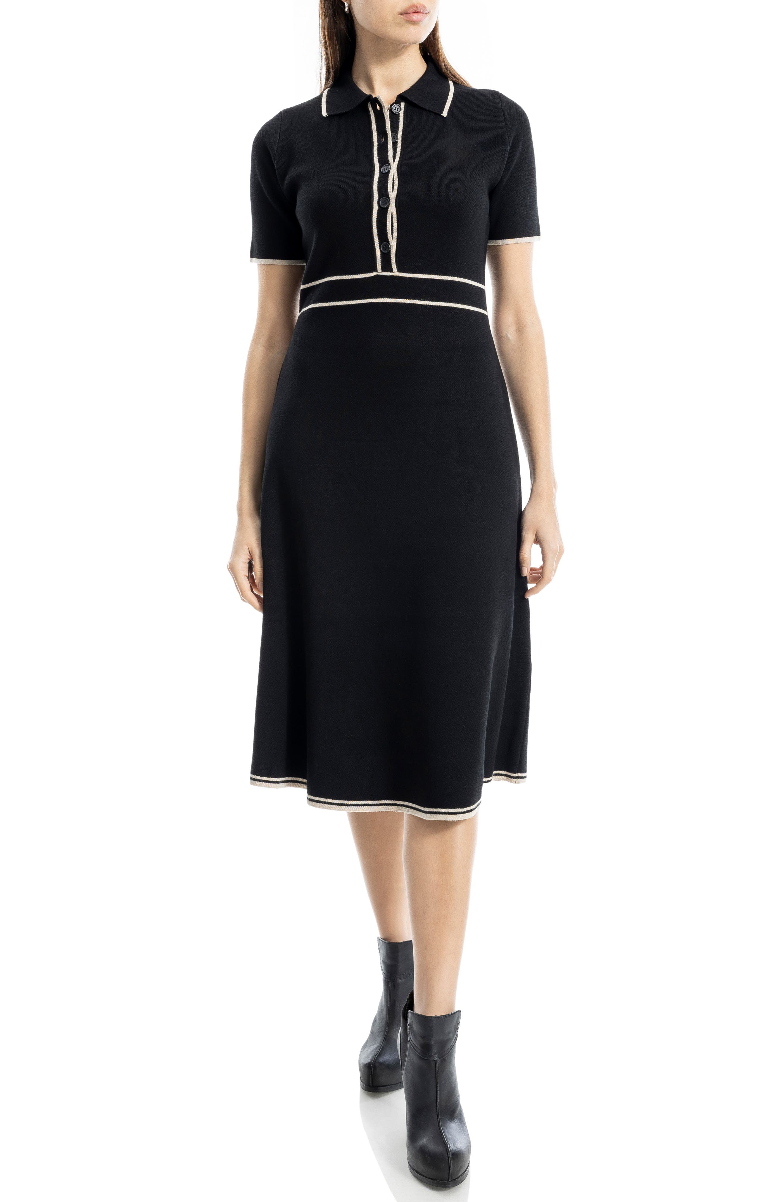 MAX STUDIO Short Sleeve Sweater Dress