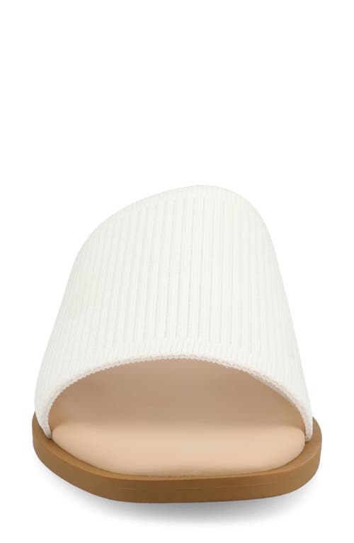 Journee Collection Prisilla Slide Sandal In White