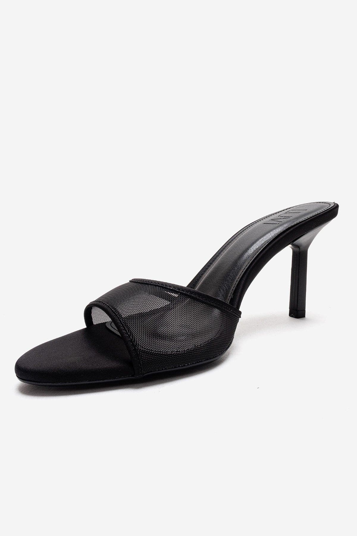 Prologue Shoes Monroe Stiletto Mesh Sandal, Alternate, color, Black