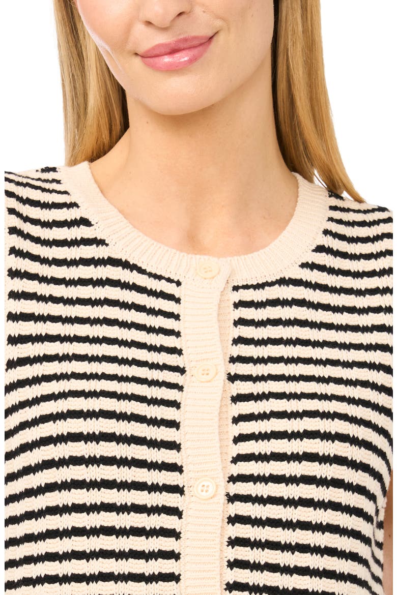 Stripe Sweater Vest, Alternate, color, BUTTERCREAM