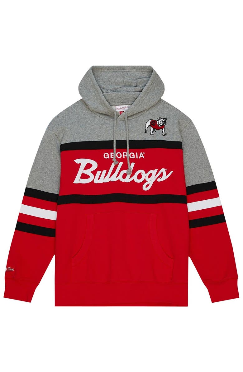 Mitchell & Ness Men's Mitchell & Ness Red Georgia Bulldogs Head Coach Pullover Hoodie, Alternate, color, 