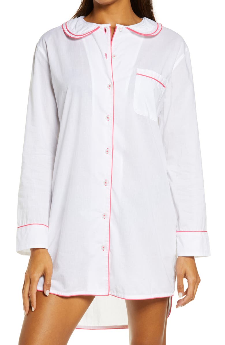 Sant and Abel Sant & Abel Cambric Cotton Nightshirt, Main, color, 