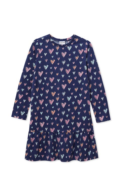 Lands' End Girls Long Sleeve Jersey Nightgown In Black