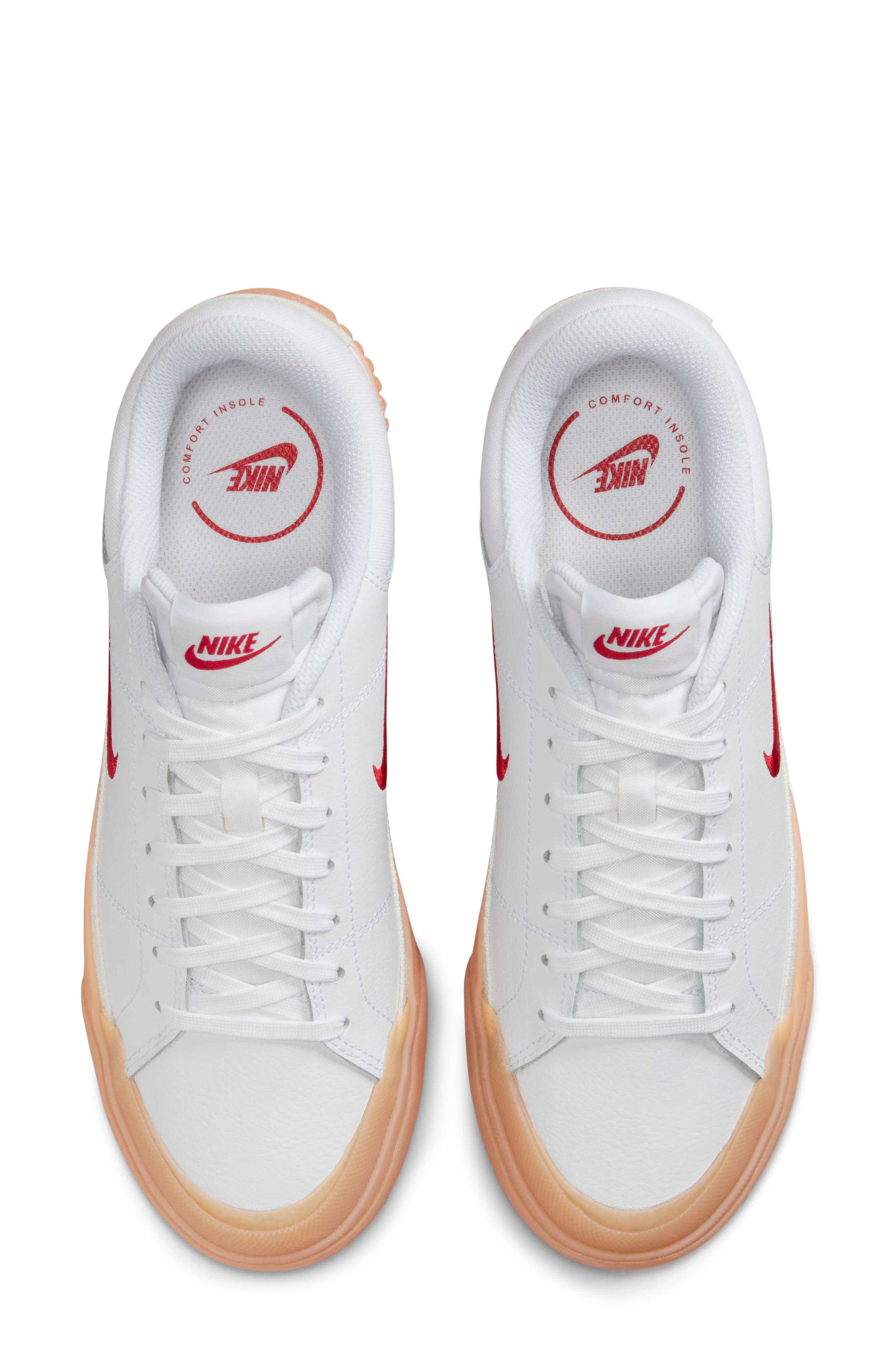 Court Legacy Lift Platform Sneaker, Alternate, color, WHITE/ YELLOW/ SAIL/ RED