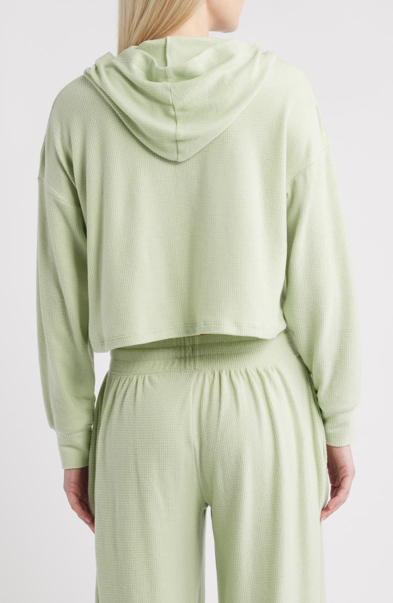 HAPPY CAMP3R Pistachio Lily Crop Rib Hoodie, Alternate, color, Pistachio