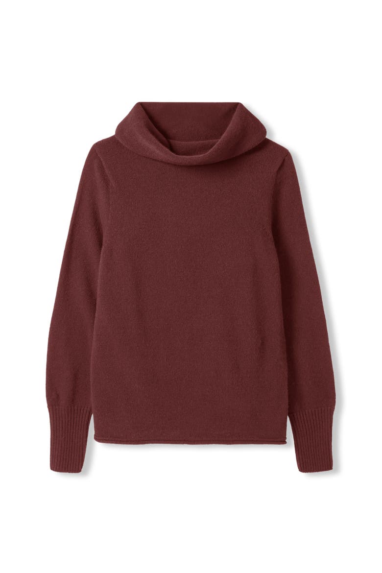 Collared Slouch Sweater, Alternate, color, Merlot