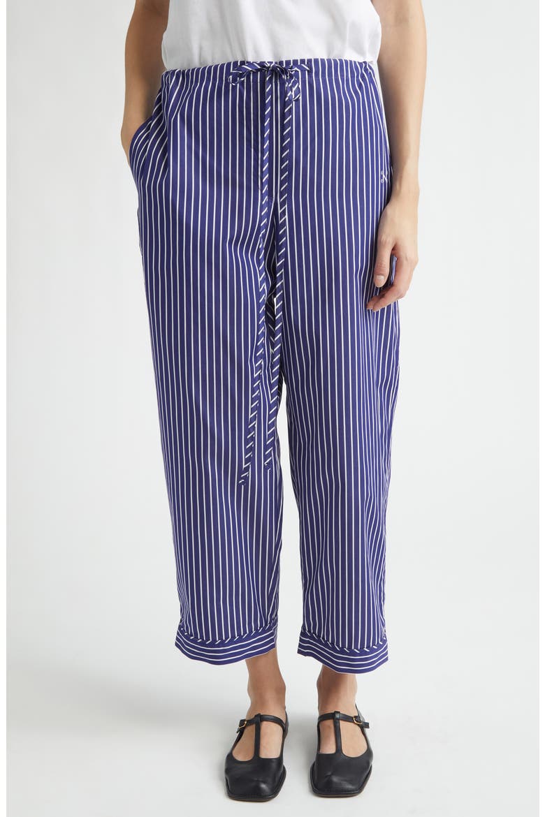 Life Is a Beach Stripe Crop Poplin Pajama Pants, Main, color, SAILOR STRIPE