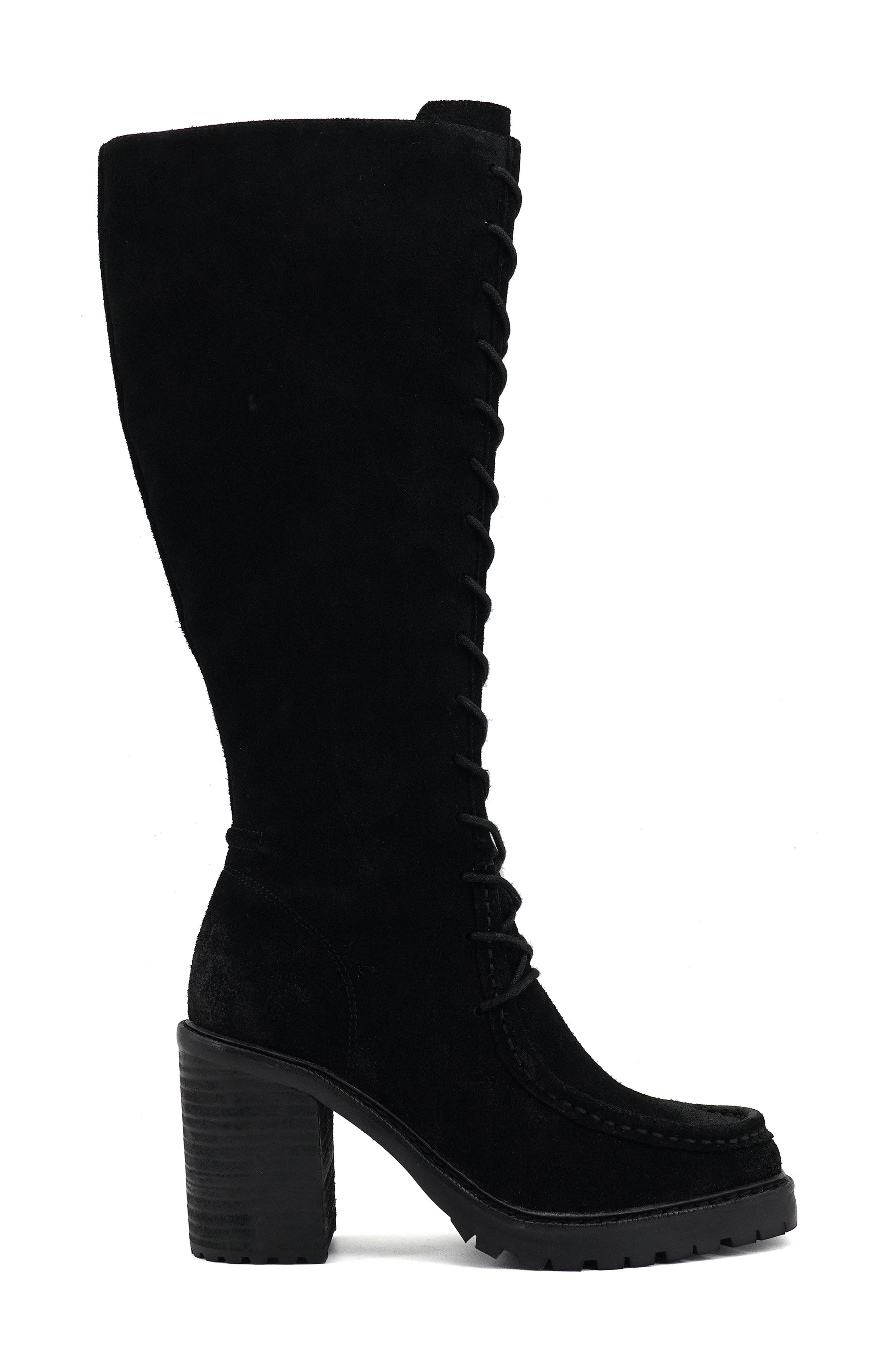 Artisan Crafted By Zigi Adeline Knee High Boot, Alternate, color, Black Suede