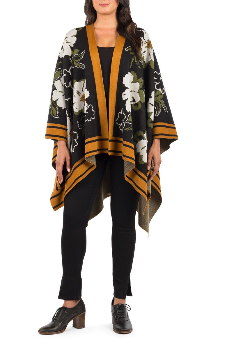 Patricia Nash Marigold Harvest Ruana, Main, color, Black