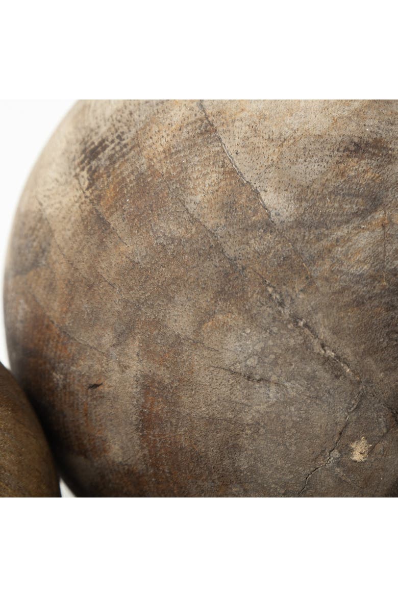 Carrick Set of 3 Natural Wood Decorative Spheres, Alternate, color, Brown