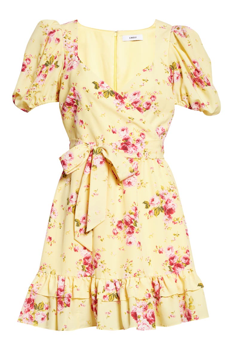 Quinn Floral Belted Minidress, Alternate, color, SNAPDRAGON MULTI
