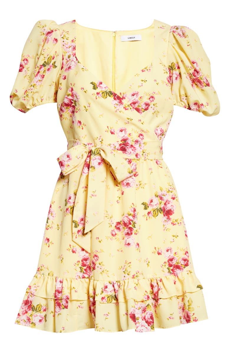 LIKELY Quinn Floral Belted Minidress, Alternate, color, 