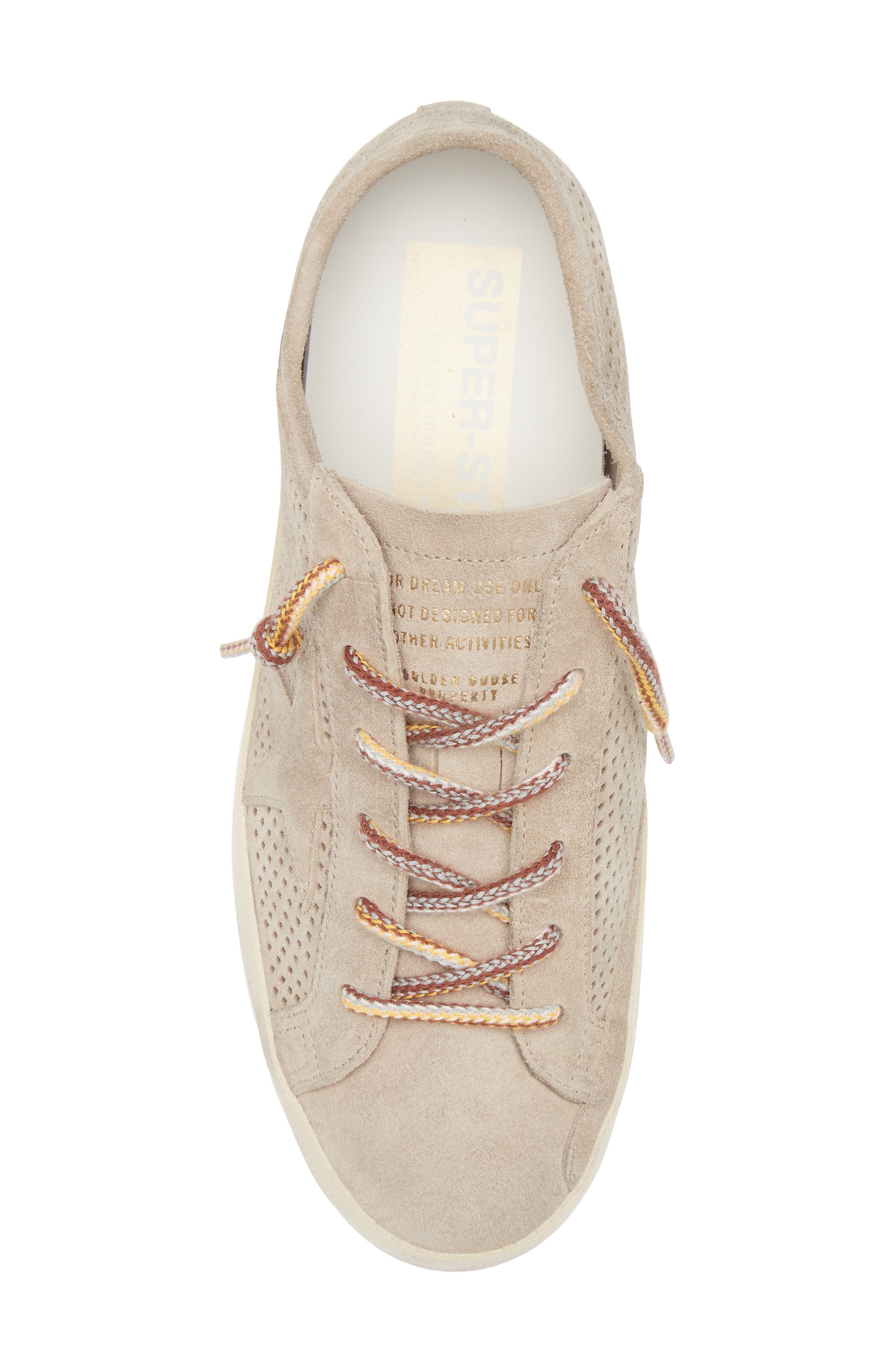Golden Goose Super-Star Perforated Low Top Sneaker, Alternate, color, Beige