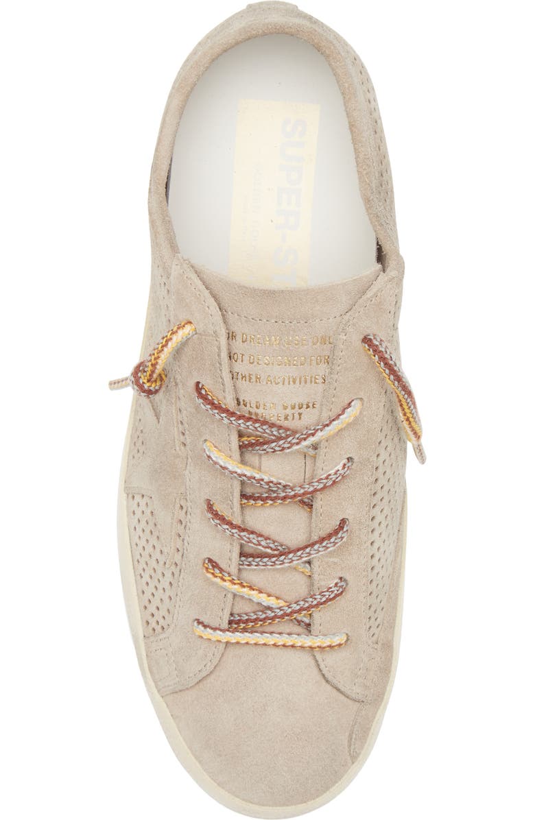 Golden Goose Super-Star Perforated Low Top Sneaker, Alternate, color, Beige