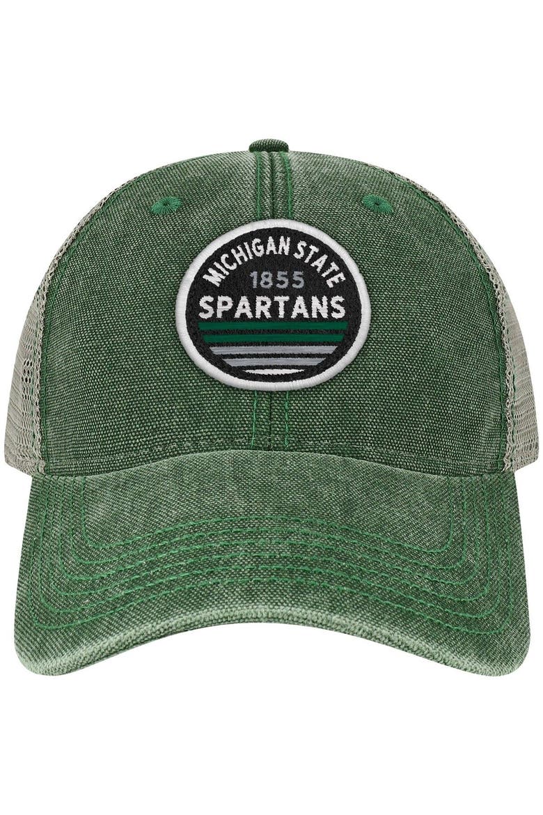 Men's Green Michigan State Spartans Sunset Dashboard Trucker Snapback Hat, Alternate, color, Green