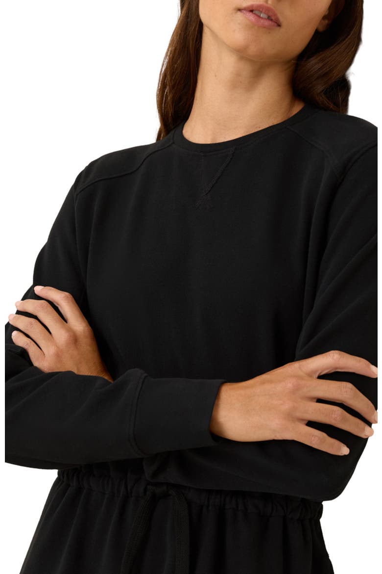 Organic Cotton CloudKnit Sweatshirt Dress, Alternate, color, Black