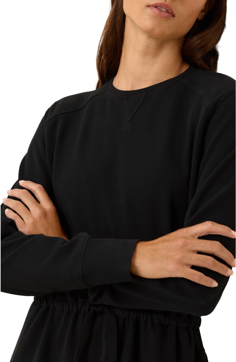 Pact Organic Cotton CloudKnit Sweatshirt Dress, Alternate, color, Black