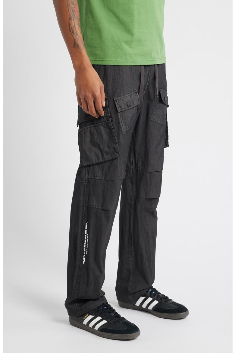 BB Flagship Stargate Drawstring Cargo Pants, Alternate, color, BLACK