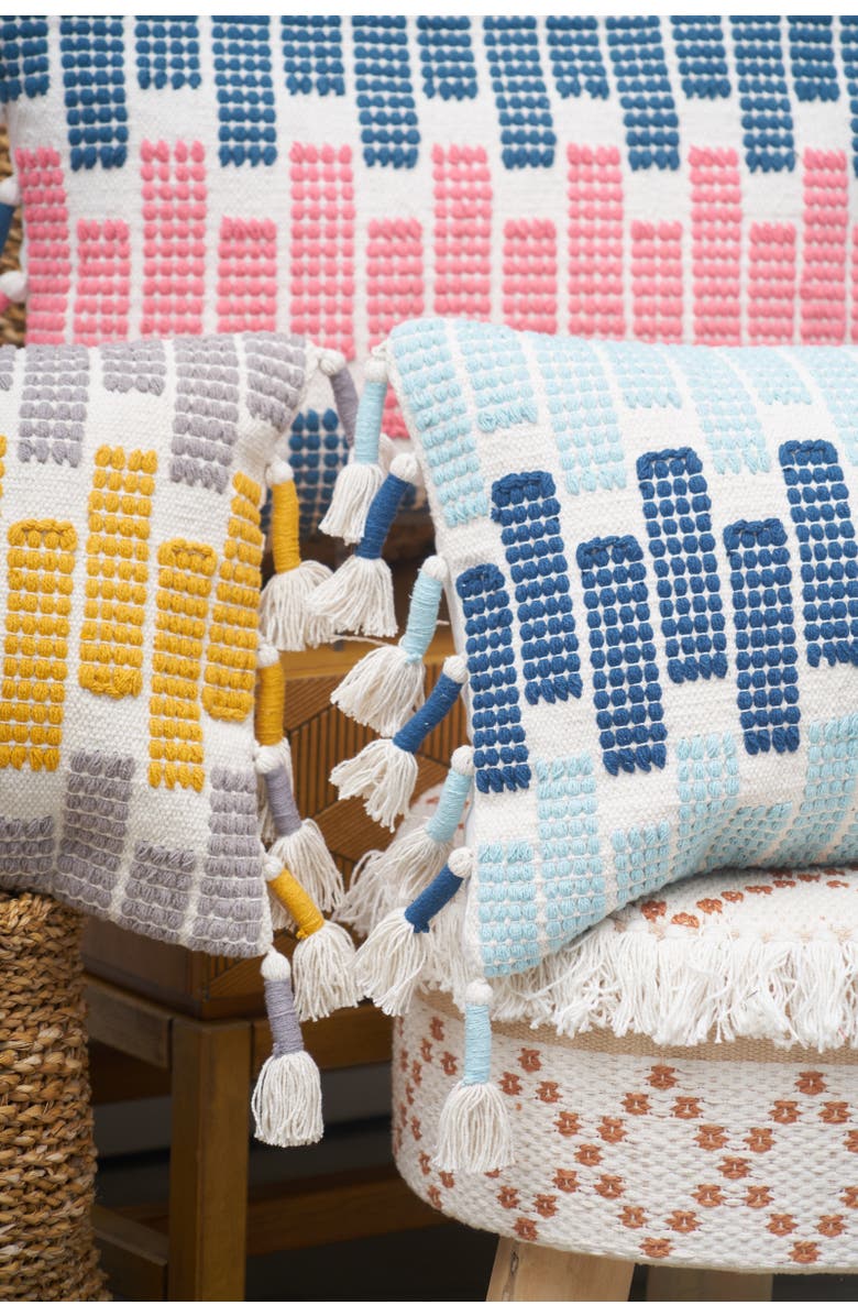 C&F Home Bethel Hand Woven Geometric Cotton Decorative Throw Pillow, Alternate, color, Green