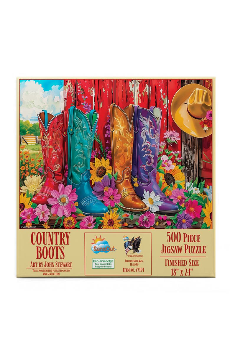 Sunsout Country Boots 500 piece Jigsaw Puzzle for Adults, Alternate, color,