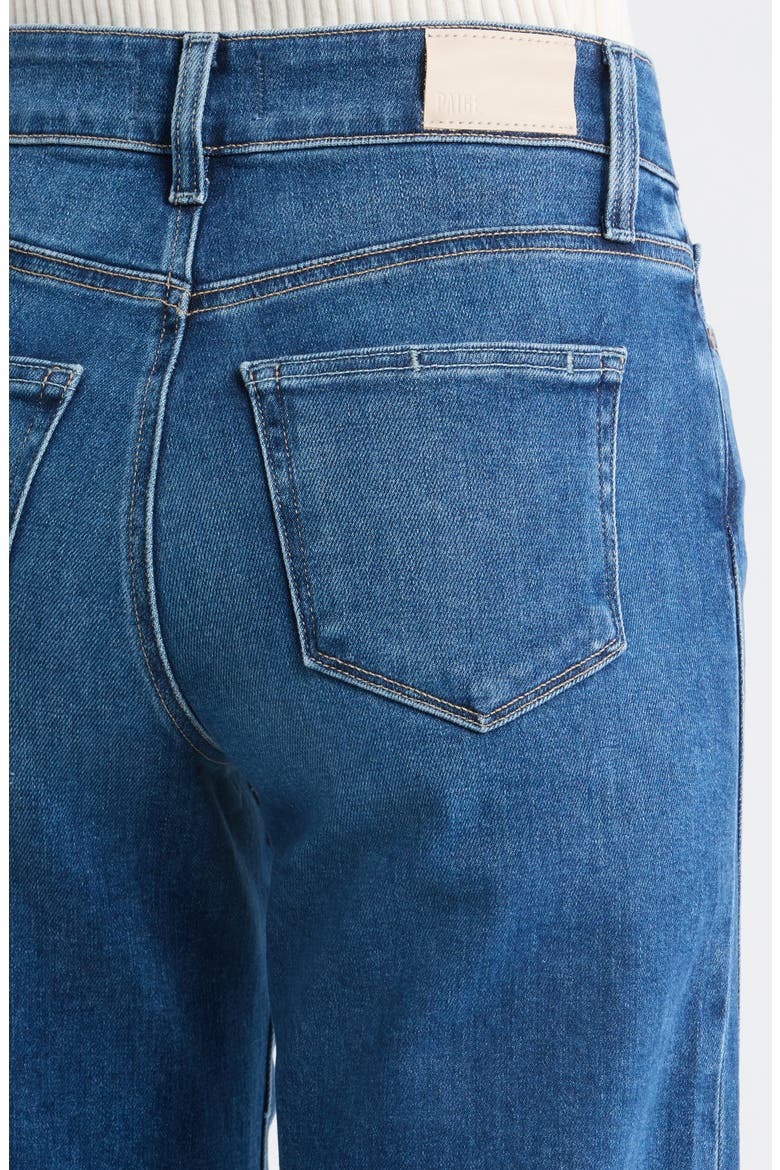 Anessa Twisted Seam Raw Hem High Waist Ankle Wide Leg Jeans, Alternate, color, HOLLYHOCK