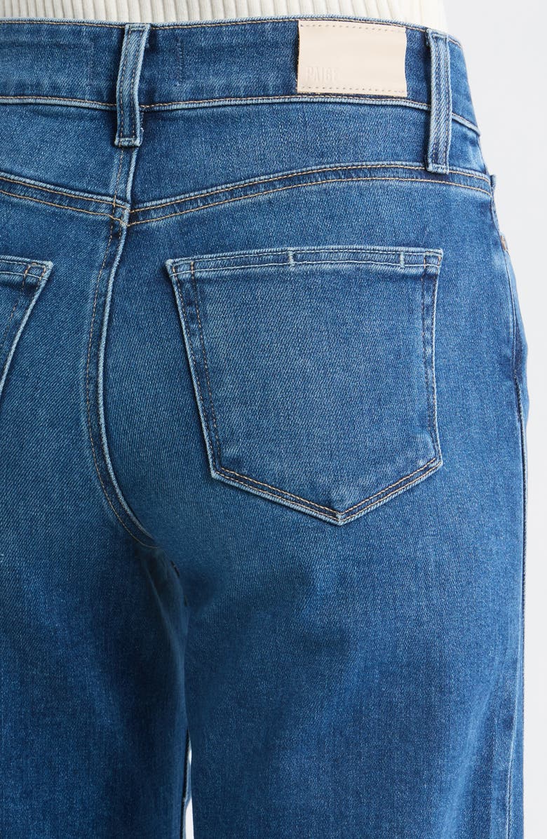 PAIGE Anessa Twisted Seam Raw Hem High Waist Ankle Wide Leg Jeans, Alternate, color, Hollyhock