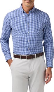 Mizzen+Main Leeward Trim Fit Gingham Performance Button-Up Shirt