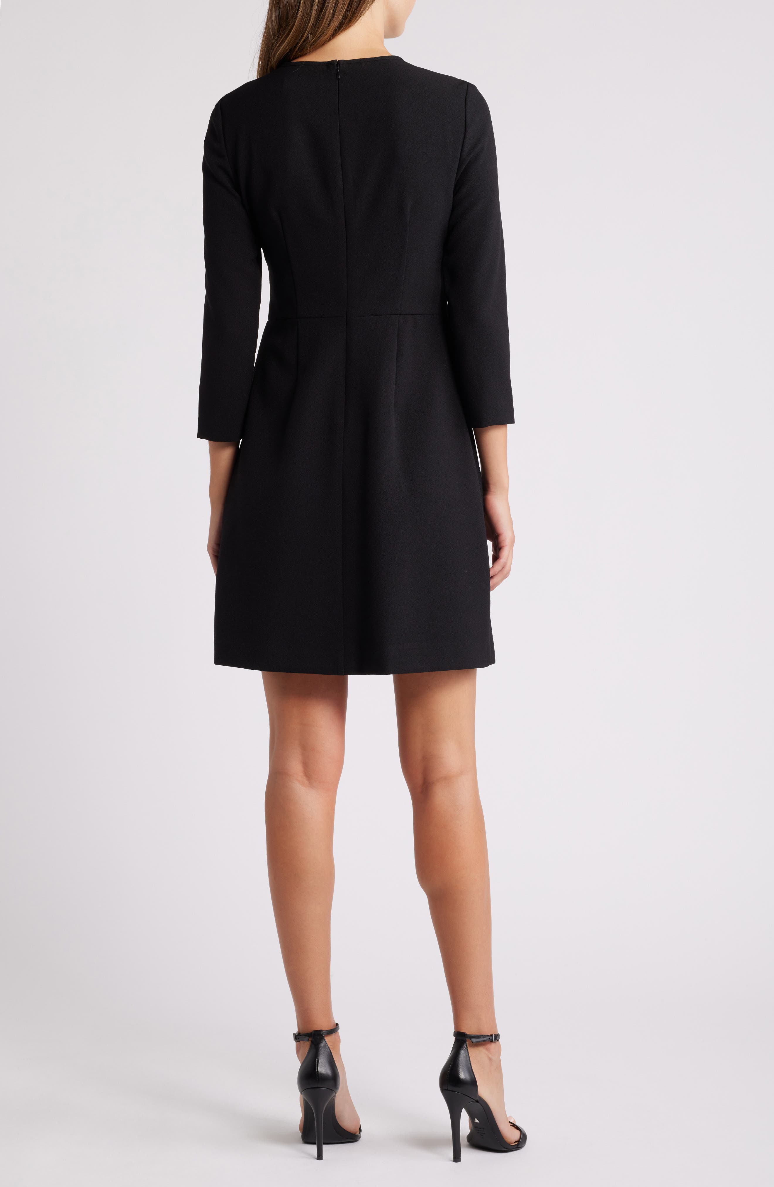 Bow Embellished A-Line Dress - image 2