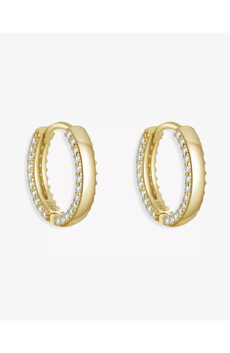 BEN ONI Mara Huggie Hoop Earrings, Main, color, Gold