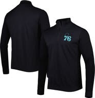 LEVELWEAR Men's Levelwear Black Philadelphia 76ers Nano Engineered Knit Fabric Quarter-Zip Jacket