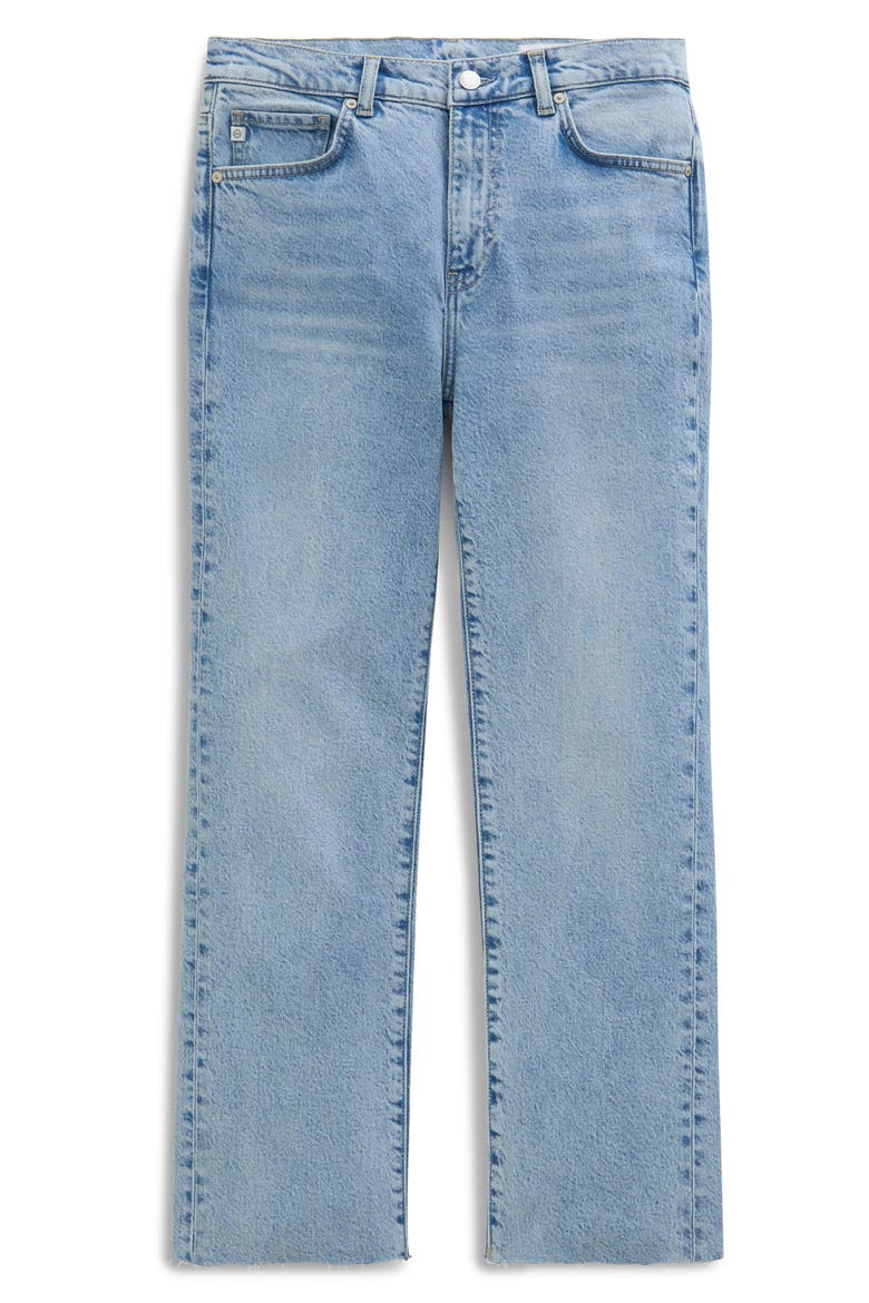 Brinley Raw Hem Mid Rise Ankle Straight Leg Jeans, Alternate, color, GOLD COUNTRY