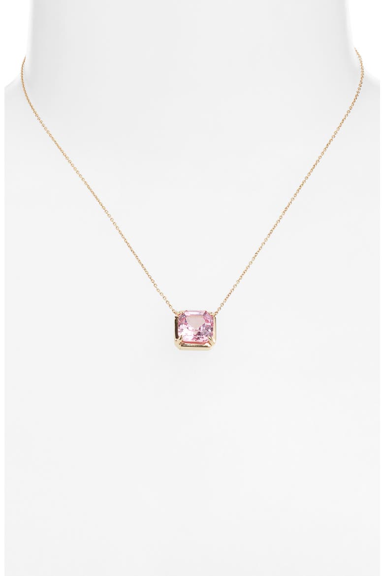 Cléo Carré Daniela Grande Pendant Necklace, Alternate, color, PINK
