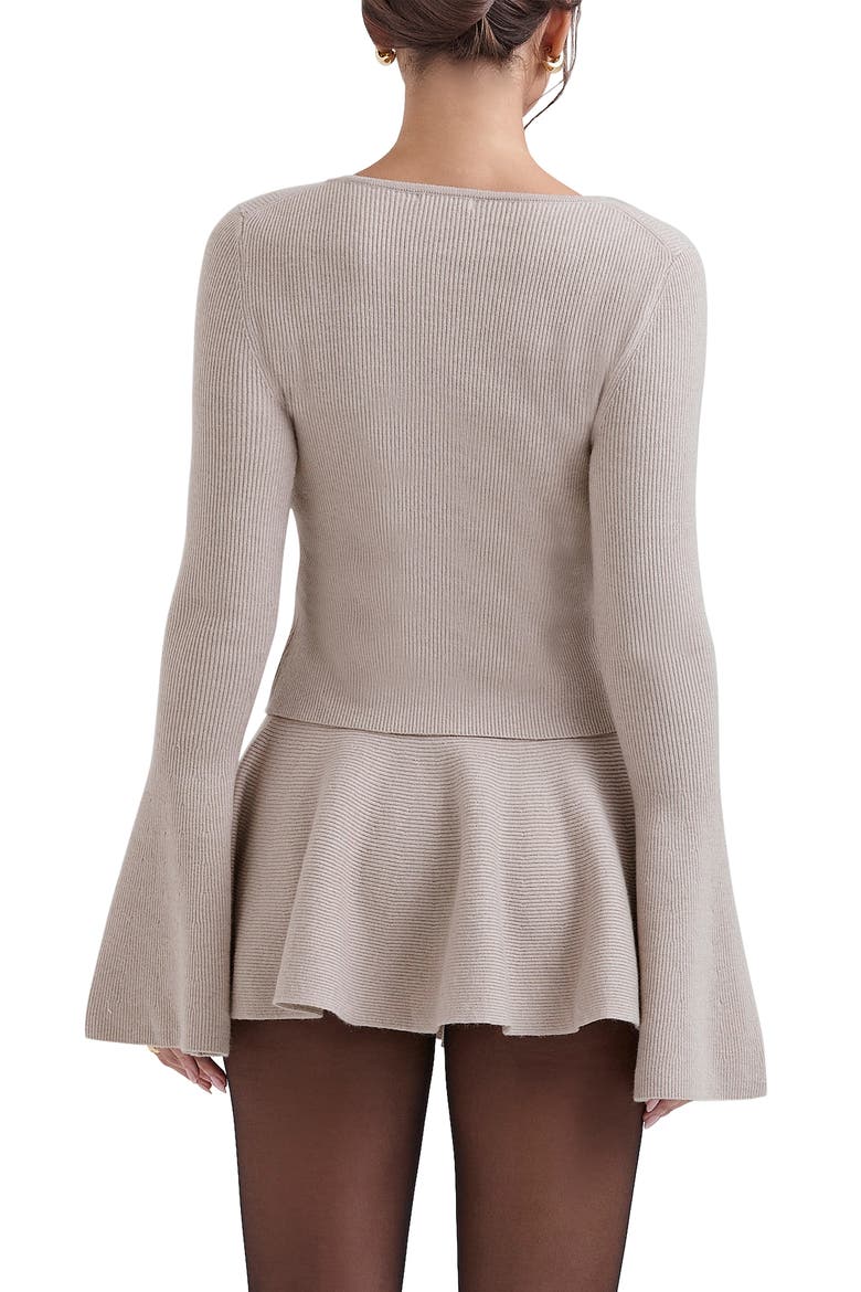 Aster Flared Cuff Cardigan, Alternate, color, GREY MARL