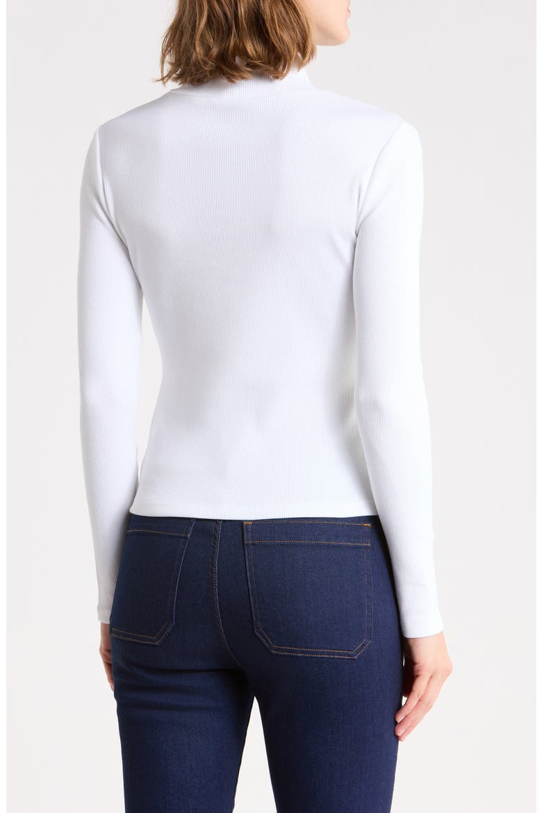 Nate Mock Neck Top, Alternate, color, WHITE