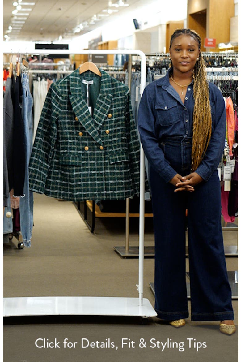 Jules Plaid Double Breasted Twill Blazer video