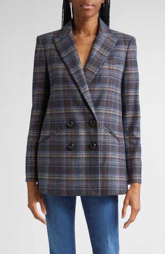 Veronica Beard Oria Plaid Wool Blend Dickey Jacket