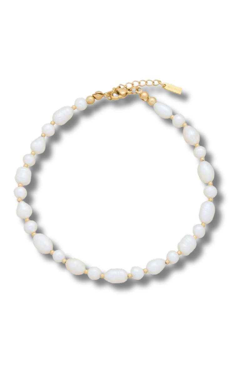 Bliss Diamond Leah Pearl Anklet 18k Gold, Main, color, 18K Yellow Gold