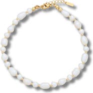 Bliss Diamond Leah Pearl Anklet 18k Gold