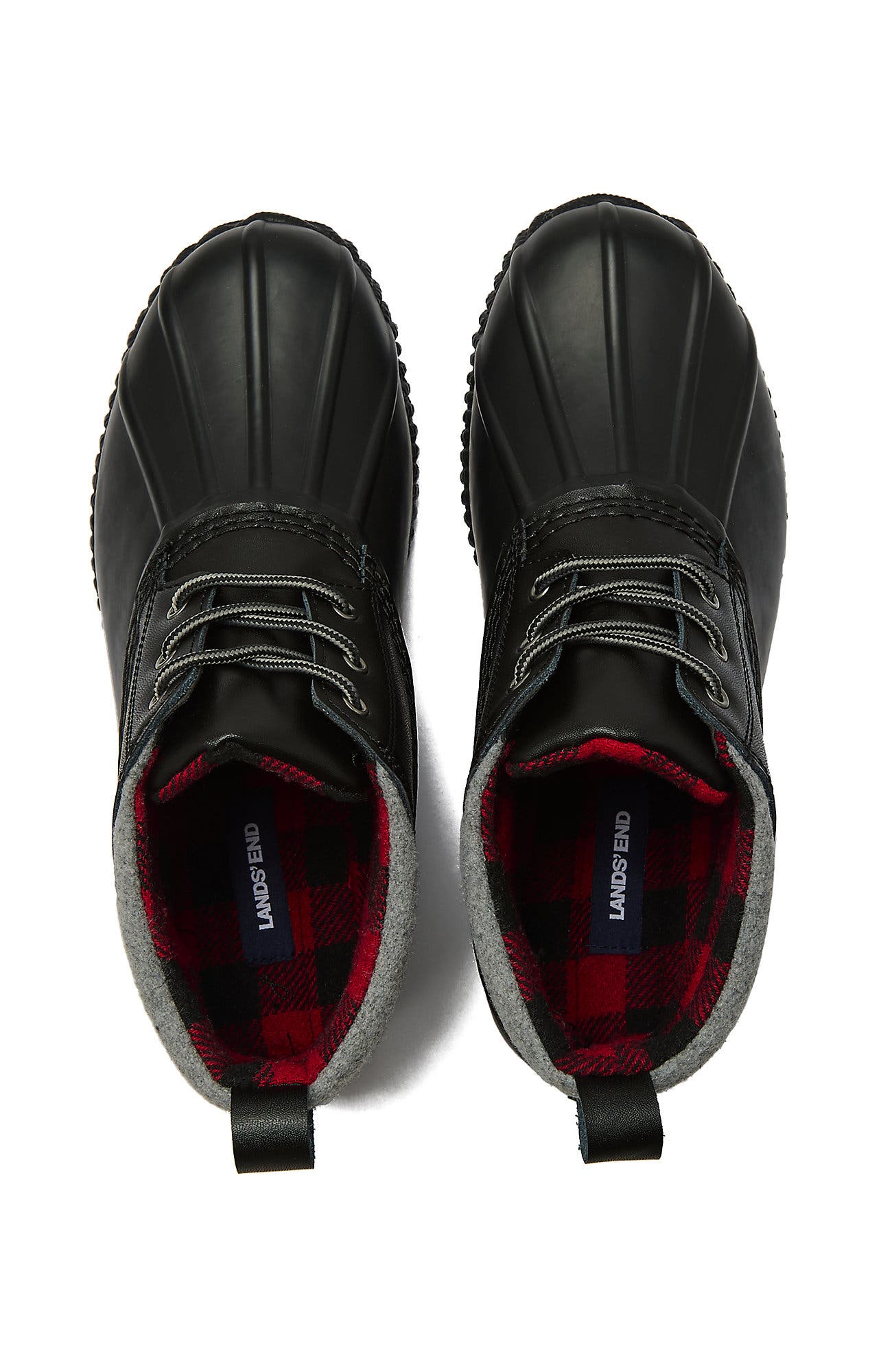 Lands
 End Waterproof Ankle Duck Boots, Alternate, color, Black