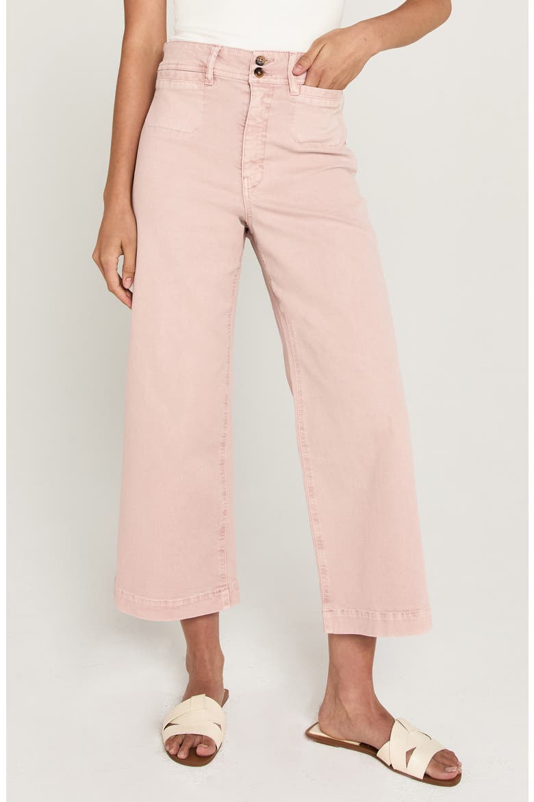 Gemma Crop Wide Leg Pants, Main, color, PINK