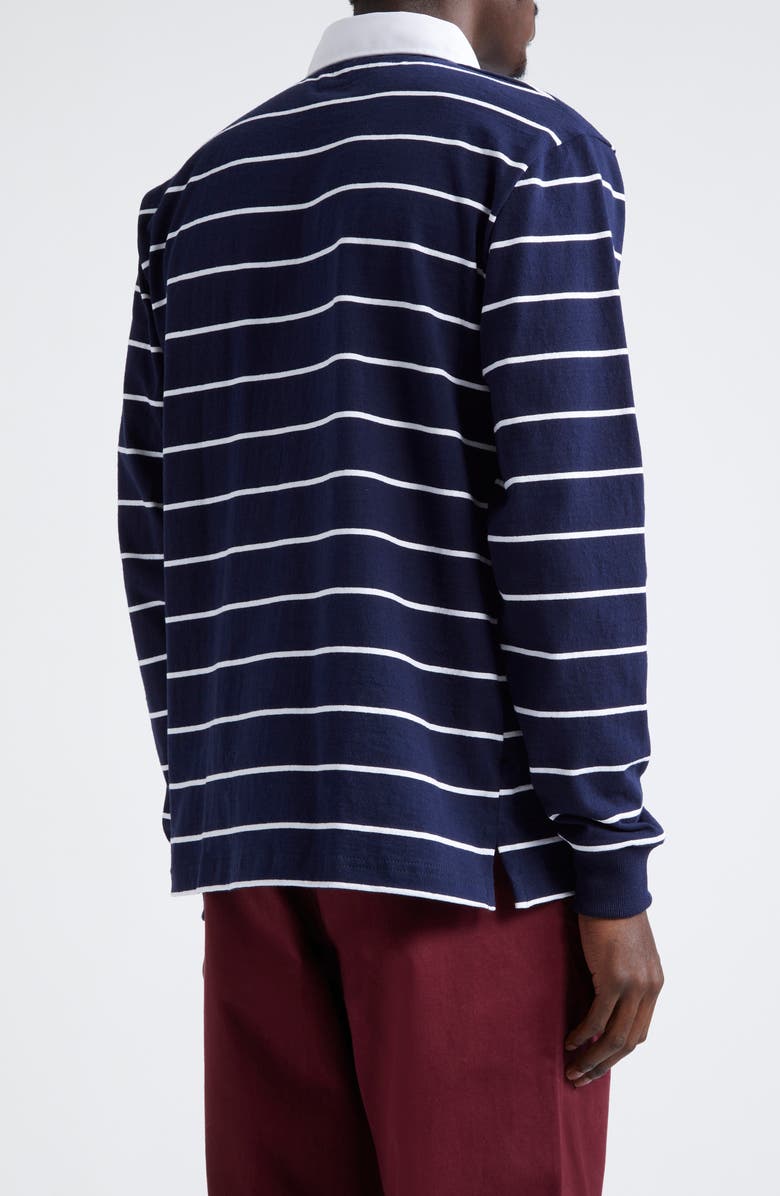 Noah Classic Stripe Rugby Shirt, Alternate, color, White/ Navy