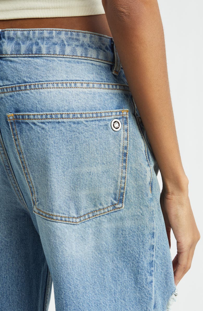 Area Crystal Ripped Relaxed Wide Leg Jeans, Alternate, color, Medium Blue