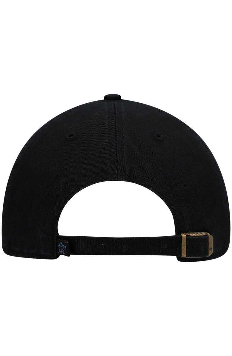 '47 Men's '47 Black Miami Marlins Clean Up Adjustable Hat, Alternate, color, Black